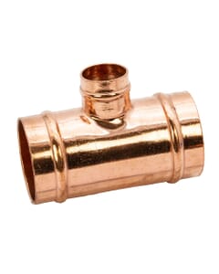 Copper Solder Ring Reduced Branch Tee - 42mm x 42mm x 22mm, MSR20424222