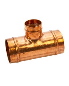 Copper Solder Ring Reduced Branch Tee - 42mm x 42mm x 28mm, MSR20424228