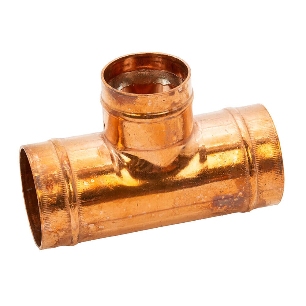 Copper Solder Ring Reduced Branch Tee - 54mm x 54mm x 35mm, MSR20545435