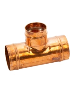 Copper Solder Ring Reduced Branch Tee - 54mm x 54mm x 35mm, MSR20545435