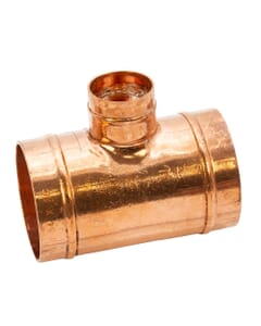 Copper Solder Ring Reduced Branch Tee - 54mm x 54mm x 28mm, MSR20545428