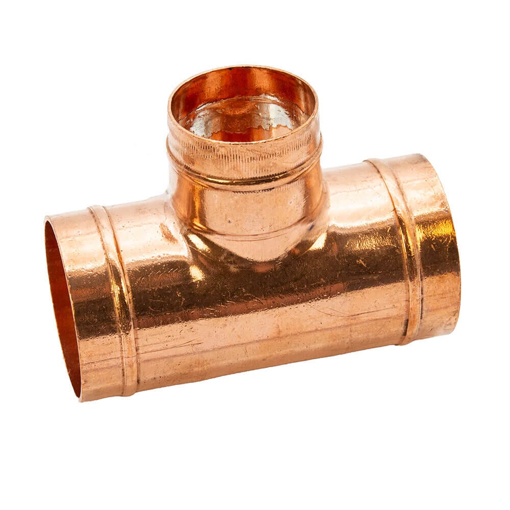 Copper Solder Ring Reduced Branch Tee - 54mm x 54mm x 42mm, MSR20545442