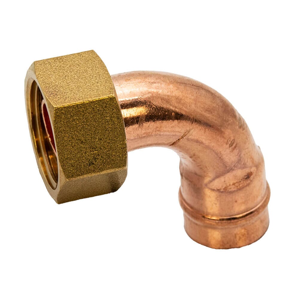 Copper Solder Ring Bent Tap Connector - 15mm x 1/2" BSP FM, MSR24150400
