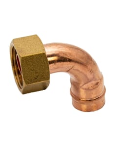 Copper Solder Ring Bent Tap Connector - 15mm x 1/2" BSP FM, MSR24150400