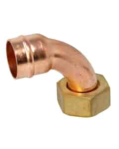 Copper Solder Ring Bent Tap Connector - 22mm x 3/4" Bsp Fm