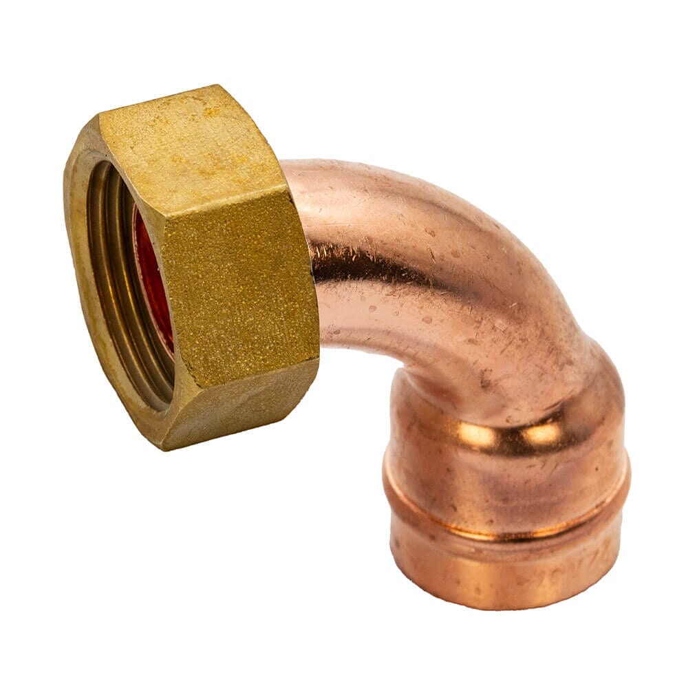 Copper Solder Ring Bent Tap Connector - 22mm x 3/4" BSP FM, MSR24220600