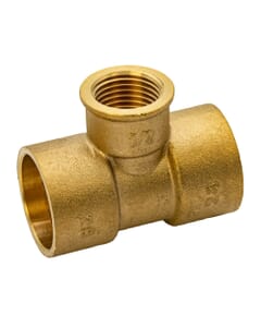 Brass Solder Ring Female Iron Branch Tee – 28mm x 28mm x 1/2" BSP, MSR27282804
