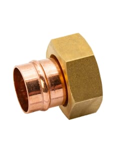 Copper Solder Ring Straight Cylinder Union - 22mm x 1" BSP FM, M/292208
