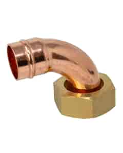 Copper Solder Ring Bent Cylinder Union - 22mm x 1" Bsp Fm