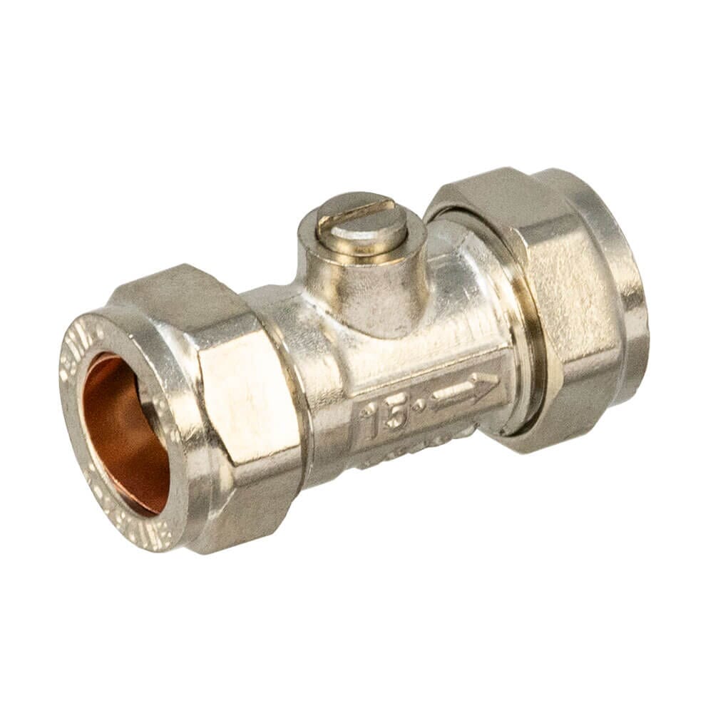 15mm Isolation Valve Chrome Plated - WRAS Approved, M28150000P