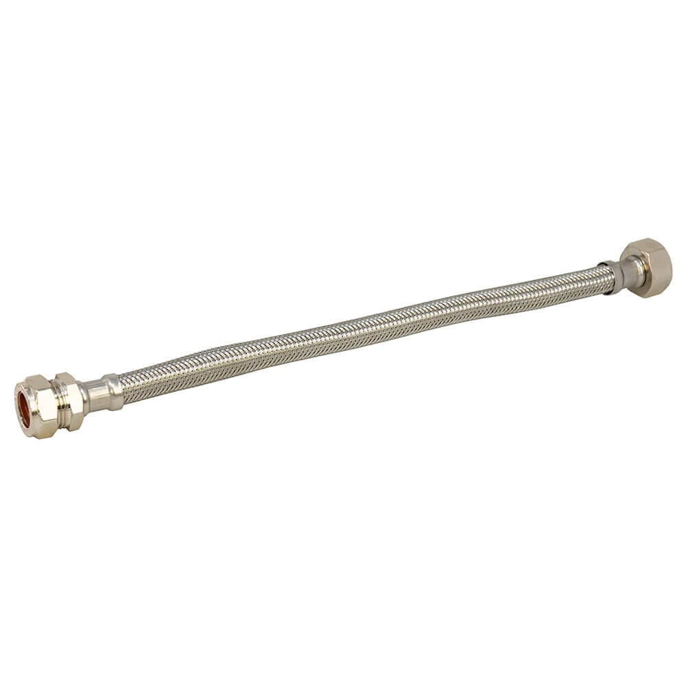 Flexible Tap Connector - 1/2" x 15mm x 300mm, MFLEXTC150430E