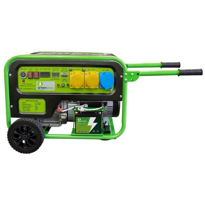 Greengear 7kW Portable LPG Power Generator, P.GE.PRT.07.002