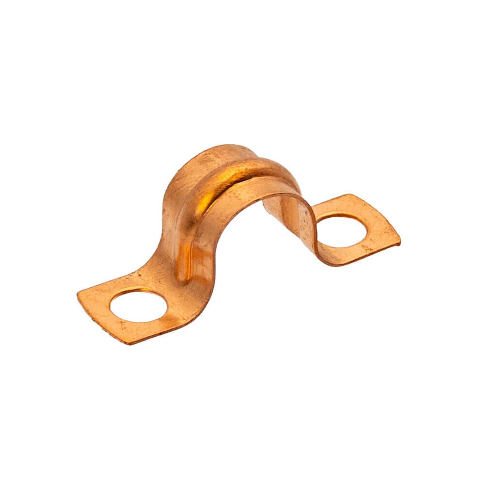 Copper Saddle Pipe Clip - 3/8", PC38