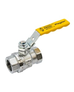 Pegler PB500 1/2" Gas Ball Valve Full Bore BSP – Yellow Lever, PG100
