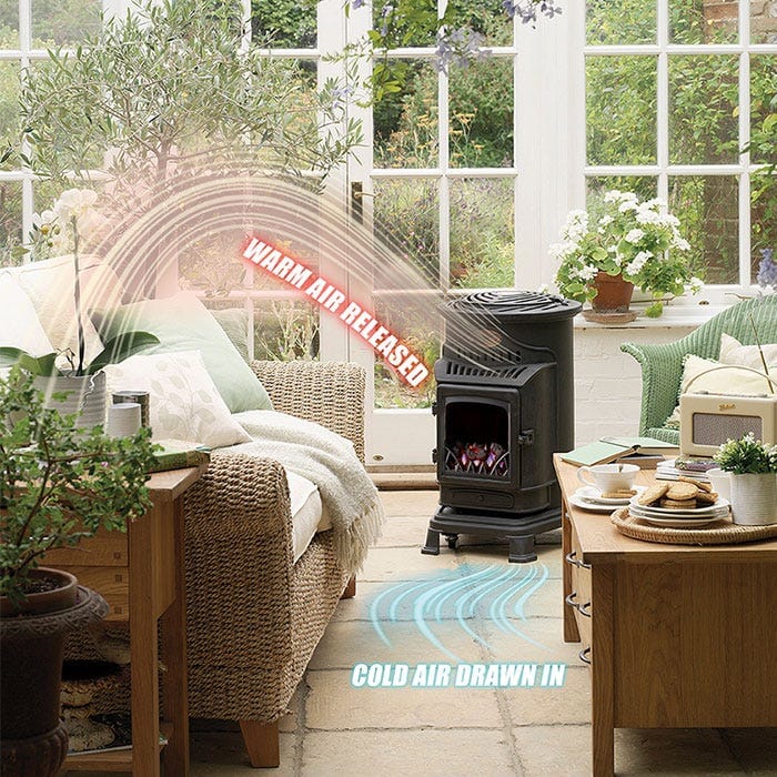 Provence 3kW Deluxe Portable Gas Heater (Rustic Brown) Portable