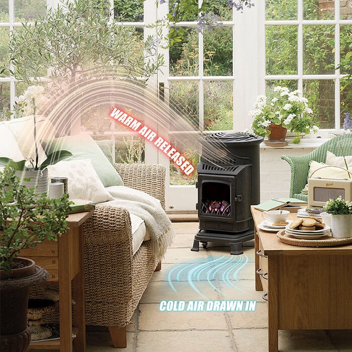 Calor Gas 3kW Provence Deluxe Portable Gas Heater (Dark Blue