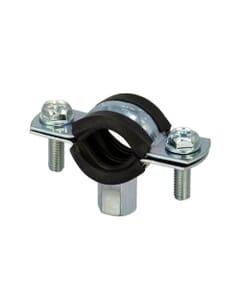 Rubber Lined Steel Zinc Plated Clip - 14 to 19mm