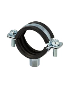 Rubber Lined Steel Zinc Plated Clip - 38 to 43mm