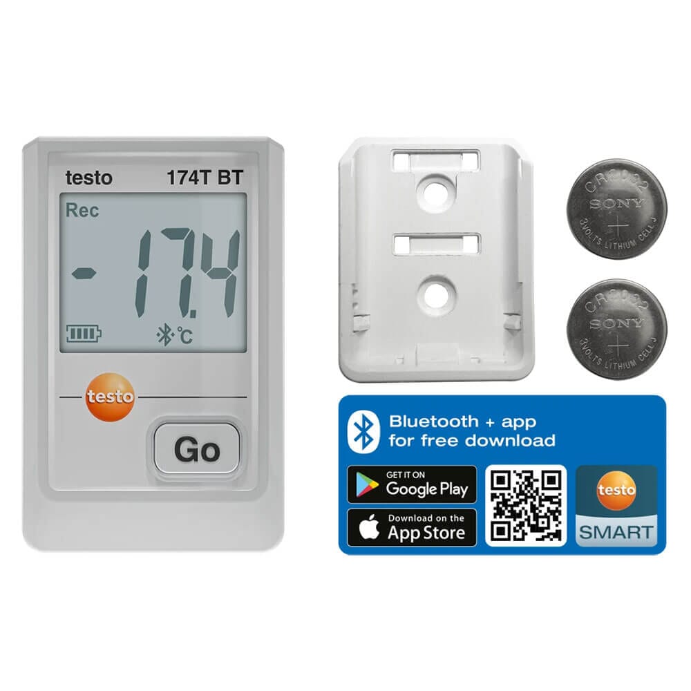 Testo 174T BT Mini Temperature Data Logger with Bluetooth®, 0572 1742 01