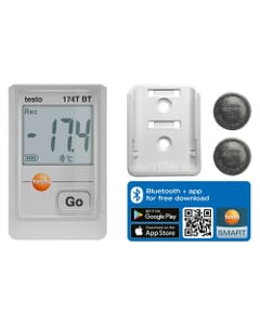 Testo 174T BT Mini Temperature Data Logger with Bluetooth®, 0572 1742 01