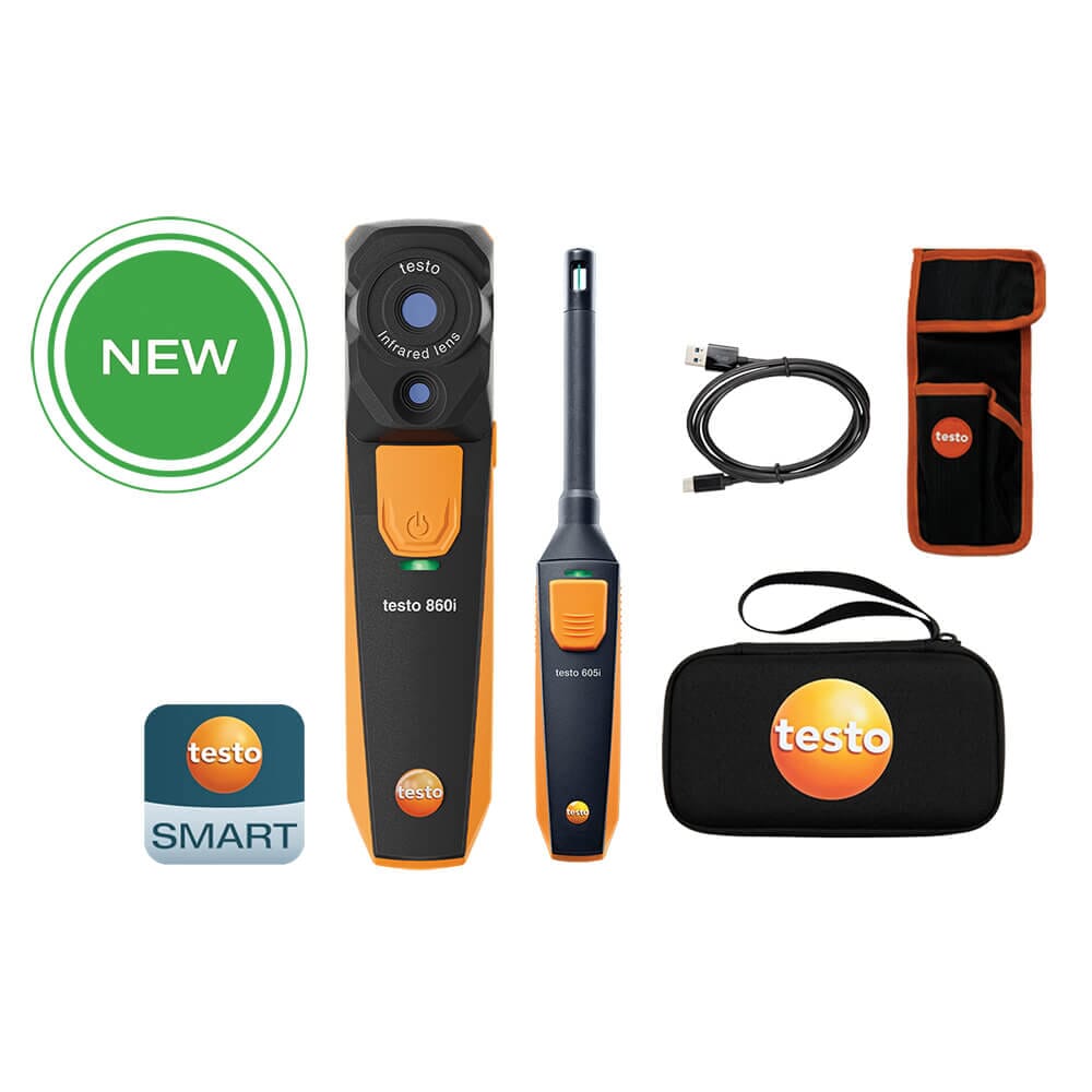 Testo 860i Mould Kit – Thermal Imaging Camera & Thermohygrometer, 300563 0861