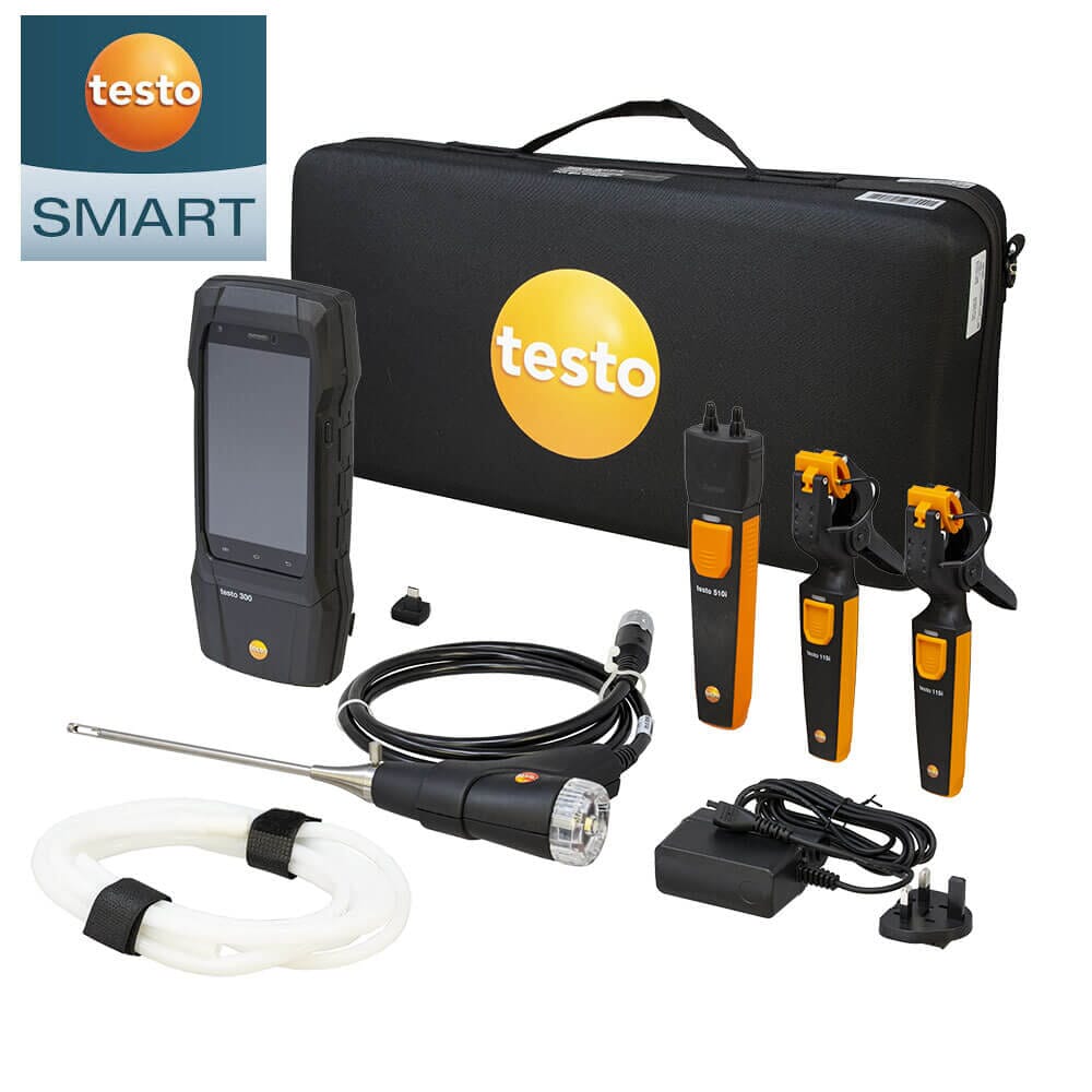 Testo 300+ Flue Gas Analyser Smart Kit, T300564 3004 01, Flue Gas Analysers