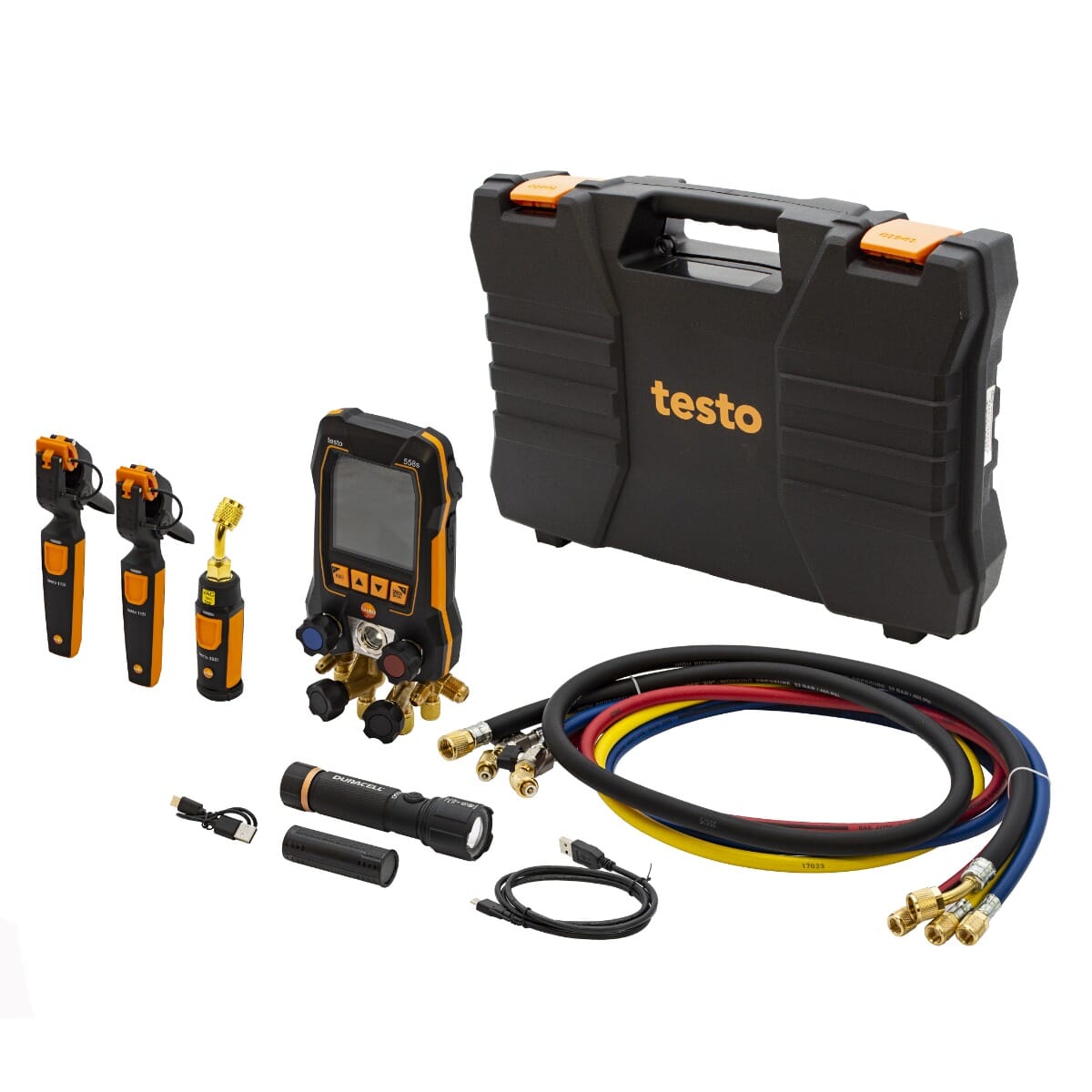 Testo 558s Smart Vacuum Kit with Filling Hoses (with Sightglass)