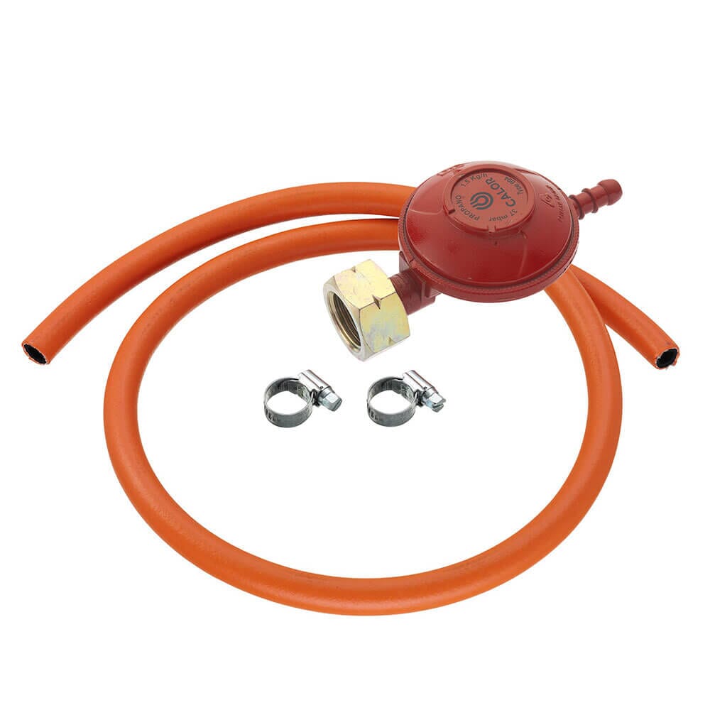 Calor 37mbar Propane Screw-On Regulator Kit – 1m Hose & Clips (ROI), TB1010KIT1