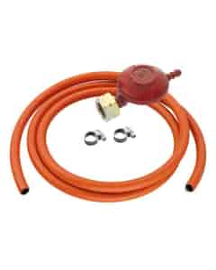 Calor 37mbar Propane Screw-On Gas Regulator, 2m Hose & Clips Kit (ROI), TB1010KIT2