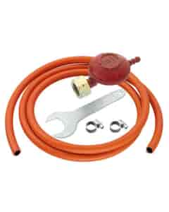 Calor 37mbar Propane Screw-On Gas Regulator, Spanner, 1m Hose & Clips Kit (ROI), TB1010KIT4