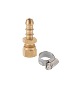 8mm Gas Hose Nozzle x 8mm Compression and Jubilee Clips, TB1051