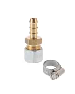 Calor 8mm Gas Hose Nozzle x 10mm Compression and Jubilee Clips