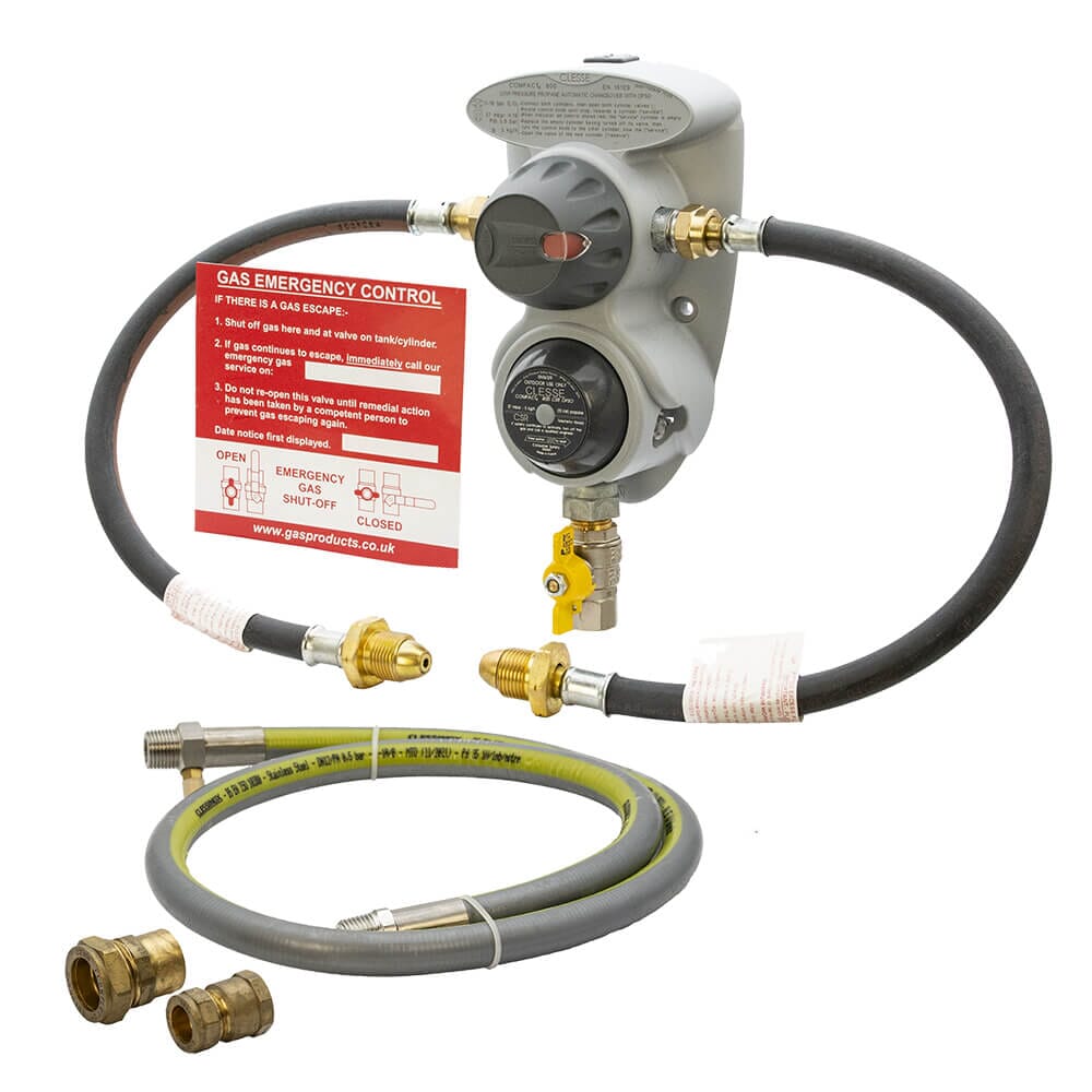 Clesse TR800 ACO Kit Gas Regulator with OPSO & 1.2M Clessinox S/S Hose, UU5185C800TPHK
