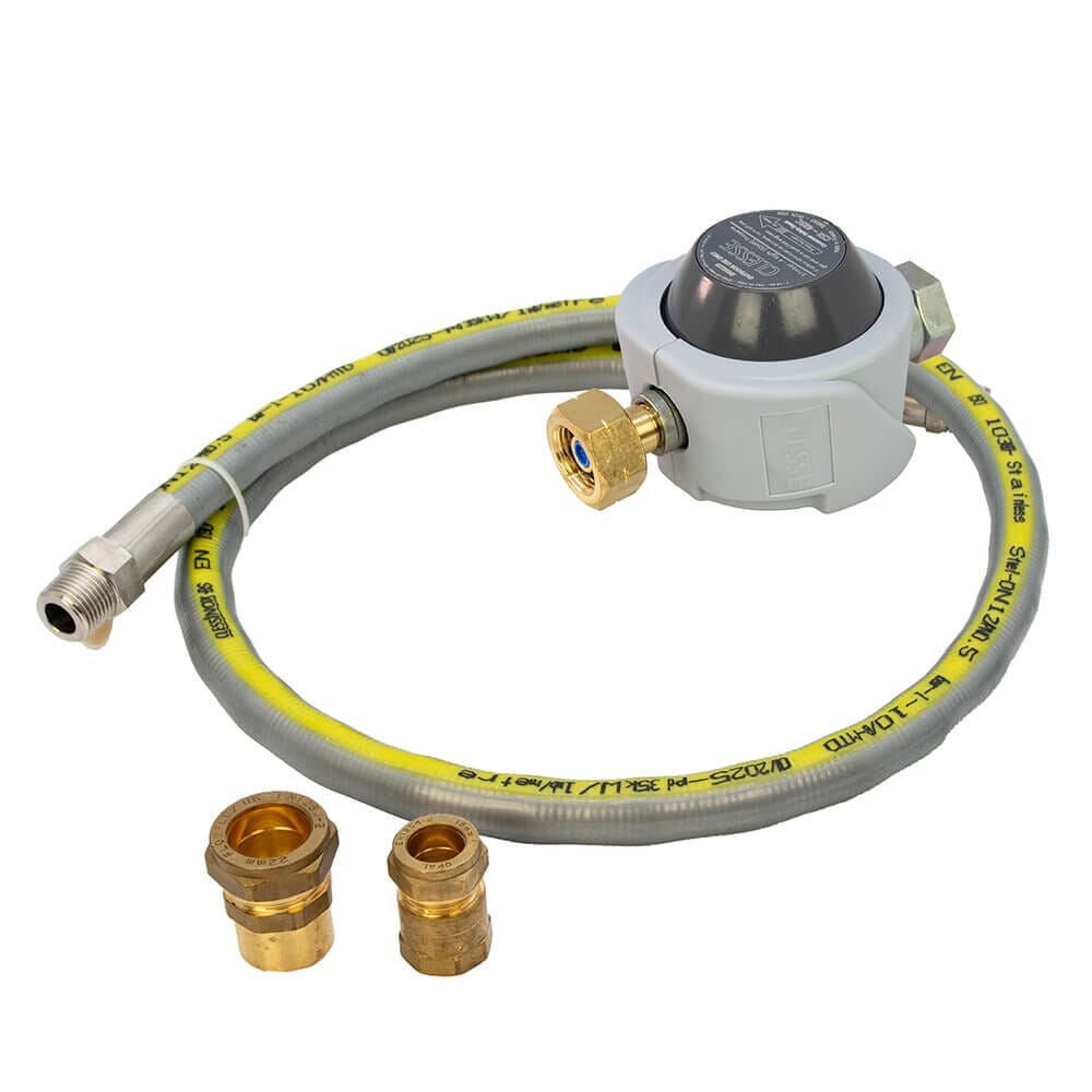 Clesse CSR485 Propane Regulator & Hose Kit 37mbar 4kg – F-Valve, UUCSR485TPHKE