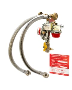 Clesse 7.5kg OPSO LPG Manual Changeover Gas Regulator Kit - UK POL, UUDBS7.5KG/FC-P