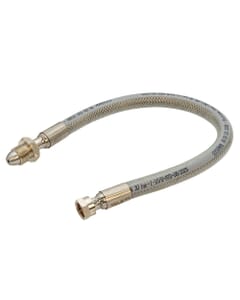 Clessinox 500mm Stainless Steel Propane Gas Pigtail - NR POL x W20, UUSSPT500MMNRV. Premium 500mm stainless steel propane pigtail with Ultraset non-return valve and wide bore design.