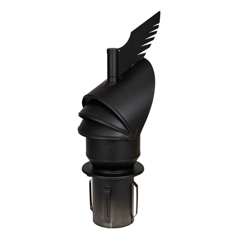 Dragon Chimney Cowl Black - 125mm, WN-RO150/125CH