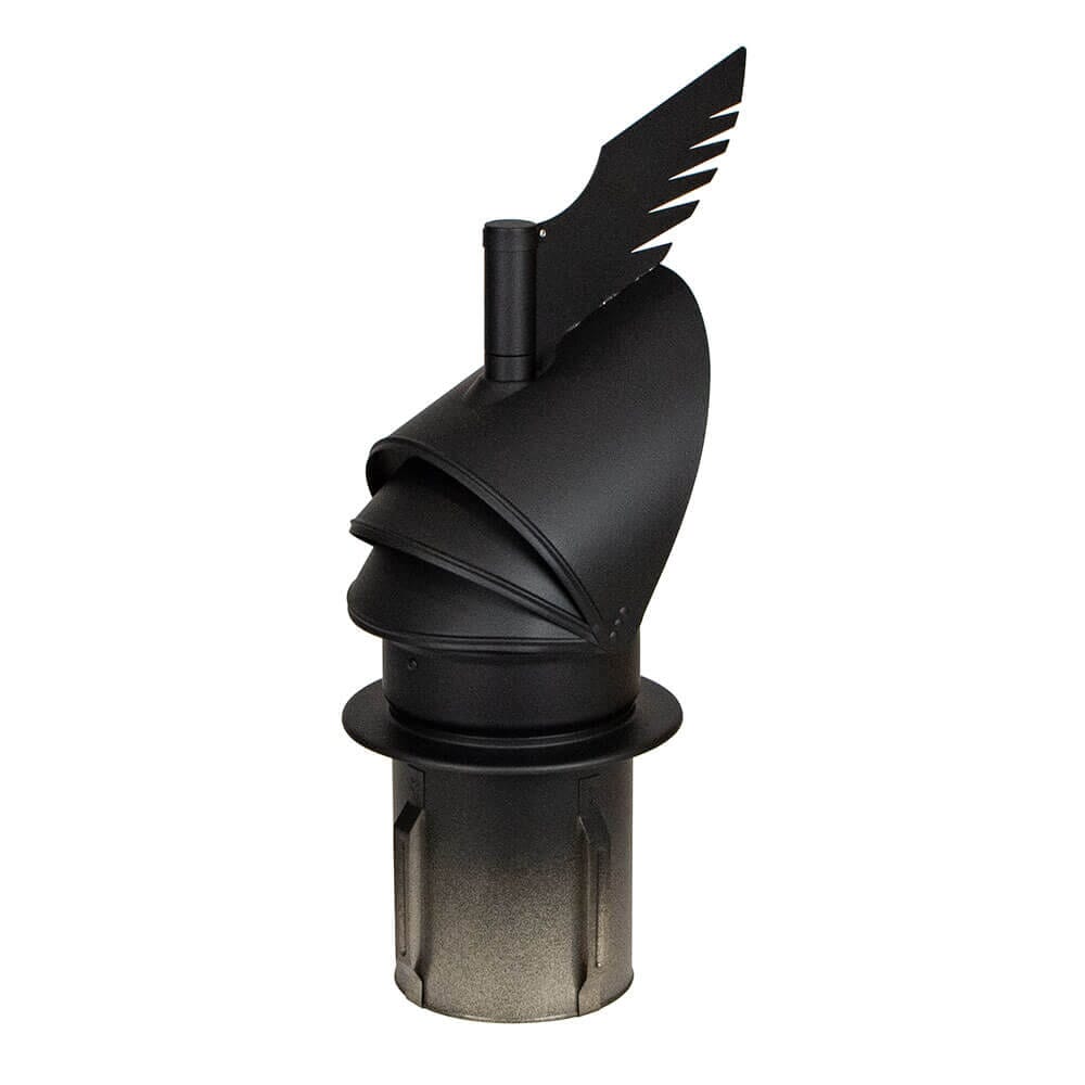 Dragon Chimney Cowl Black - 150mm, WN-RO150CH-DR-PT