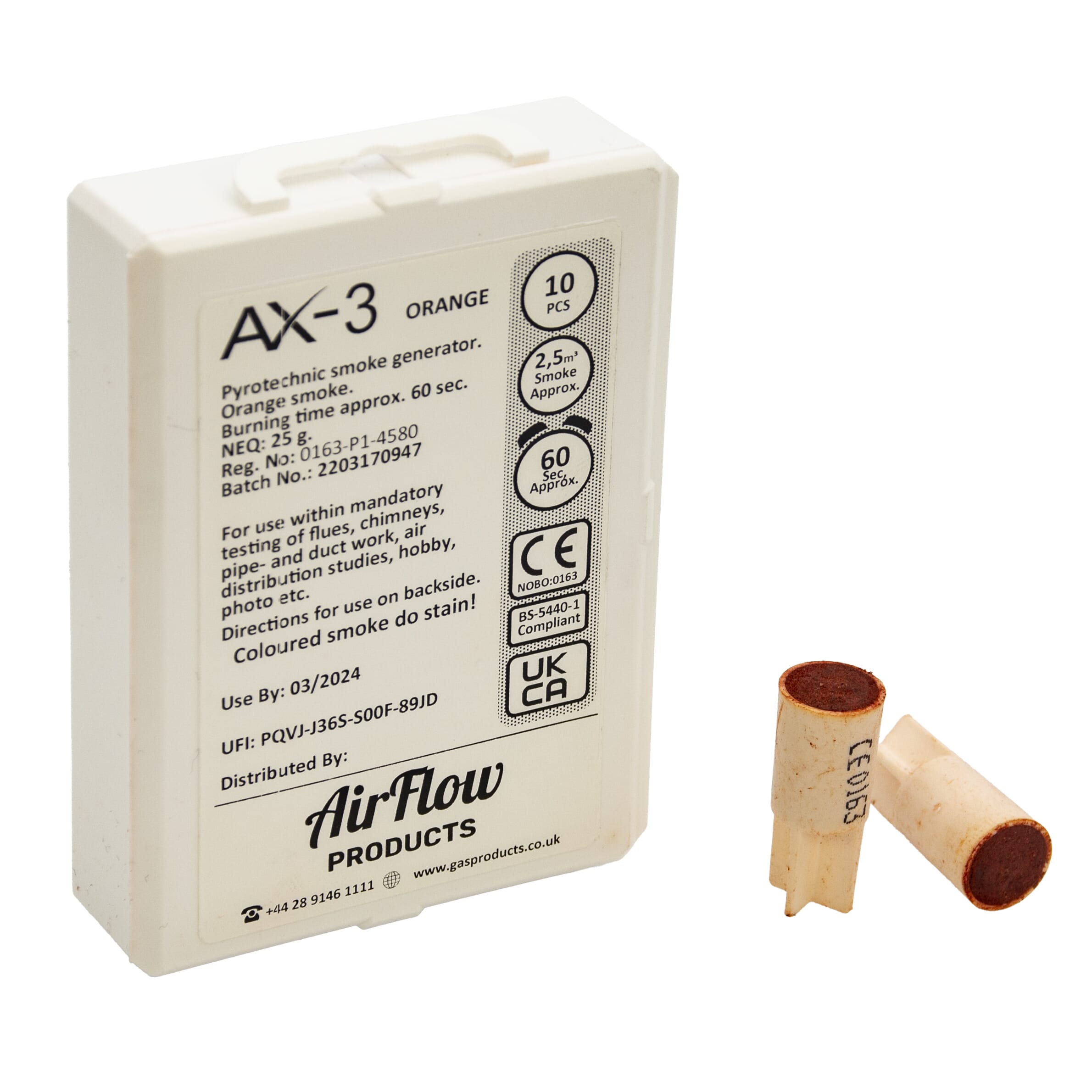 Airflow Products 3gm Orange Smoke Pellets 10pk