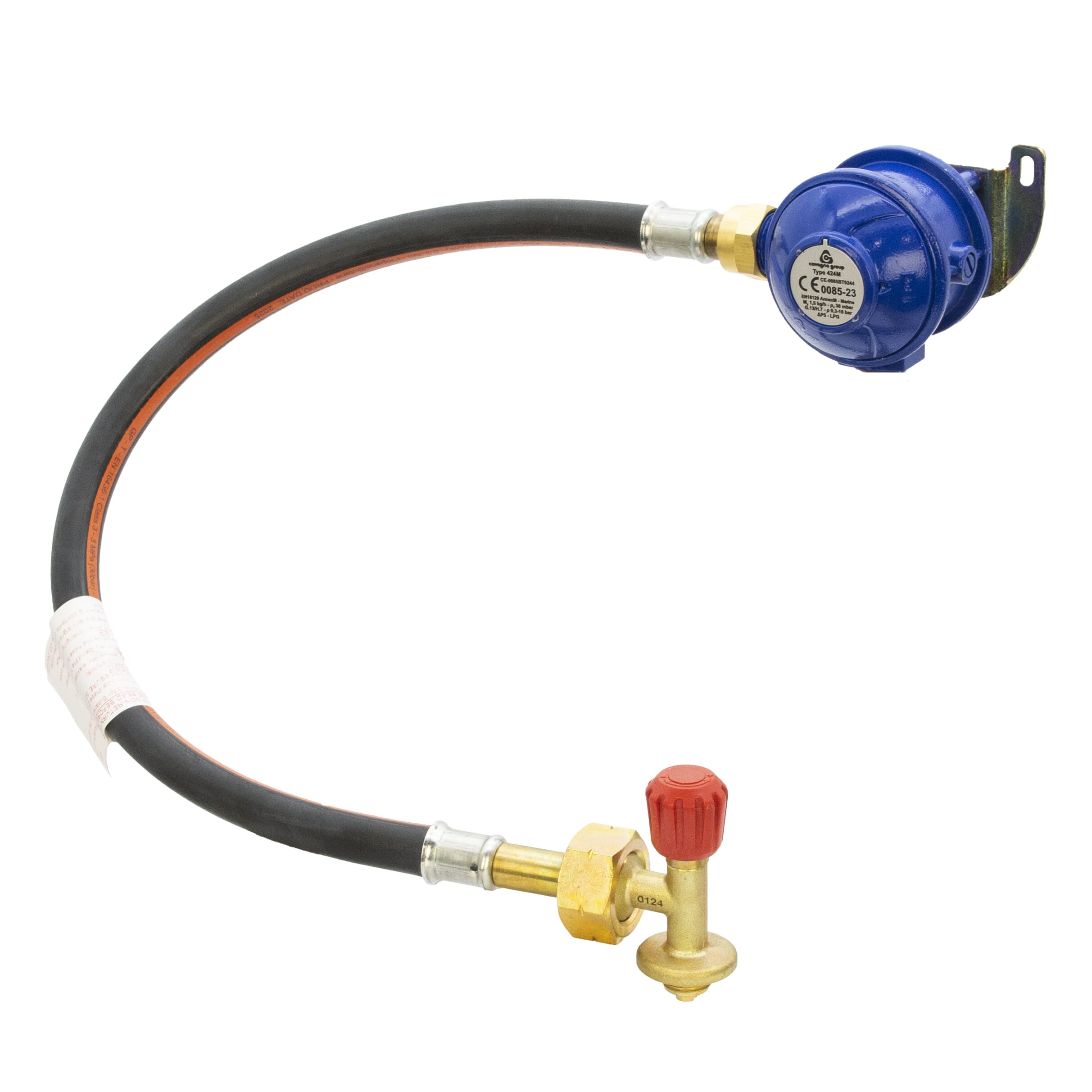 Cavagna 30mbar Marine LPG Bulkhead Campingaz Gas Regulator Kit