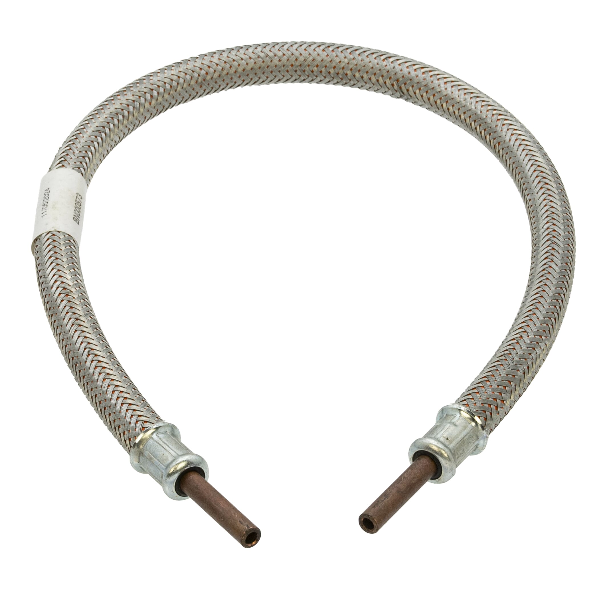 LPG Stainless Steel Overbraid Gas Hose - 8mm Copper Standpipe x 24"