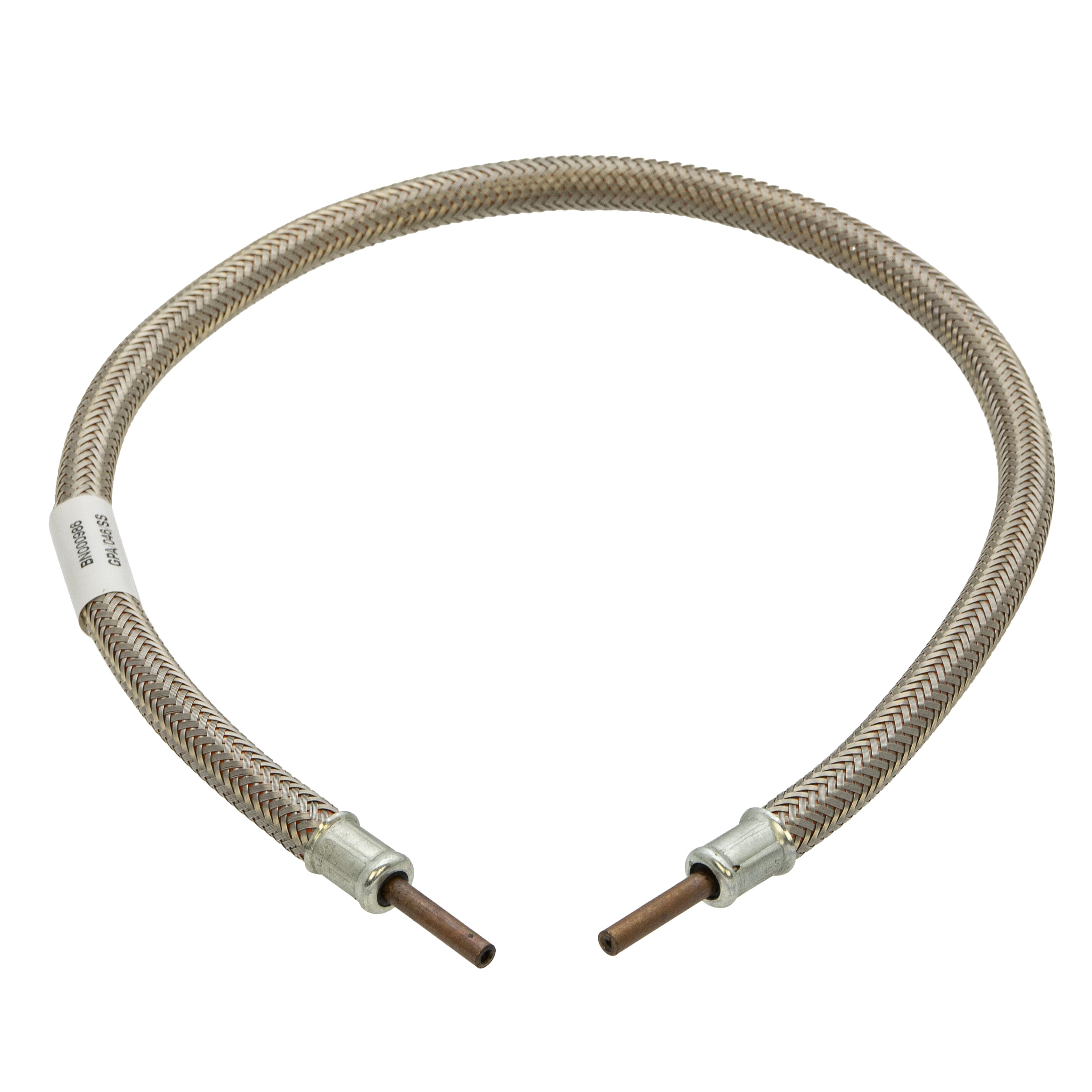 LPG Stainless Steel Overbraid Gas Hose - 1/4" Copper Standpipe x 30"