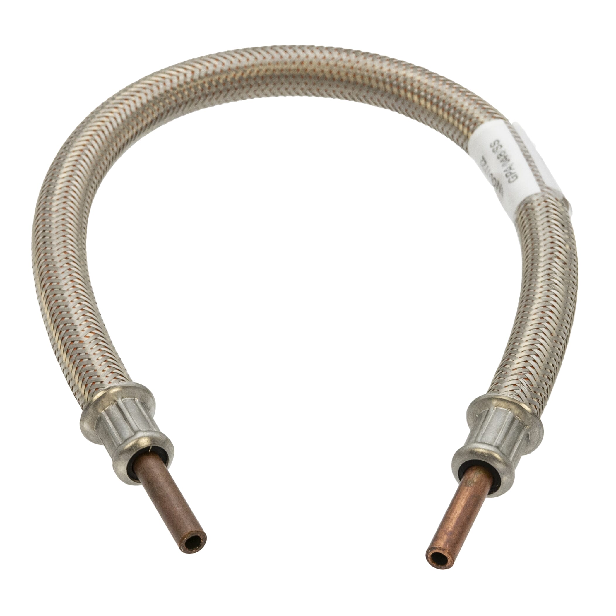 LPG Stainless Steel Overbraid Gas Hose - 8mm Copper Standpipe x 18"