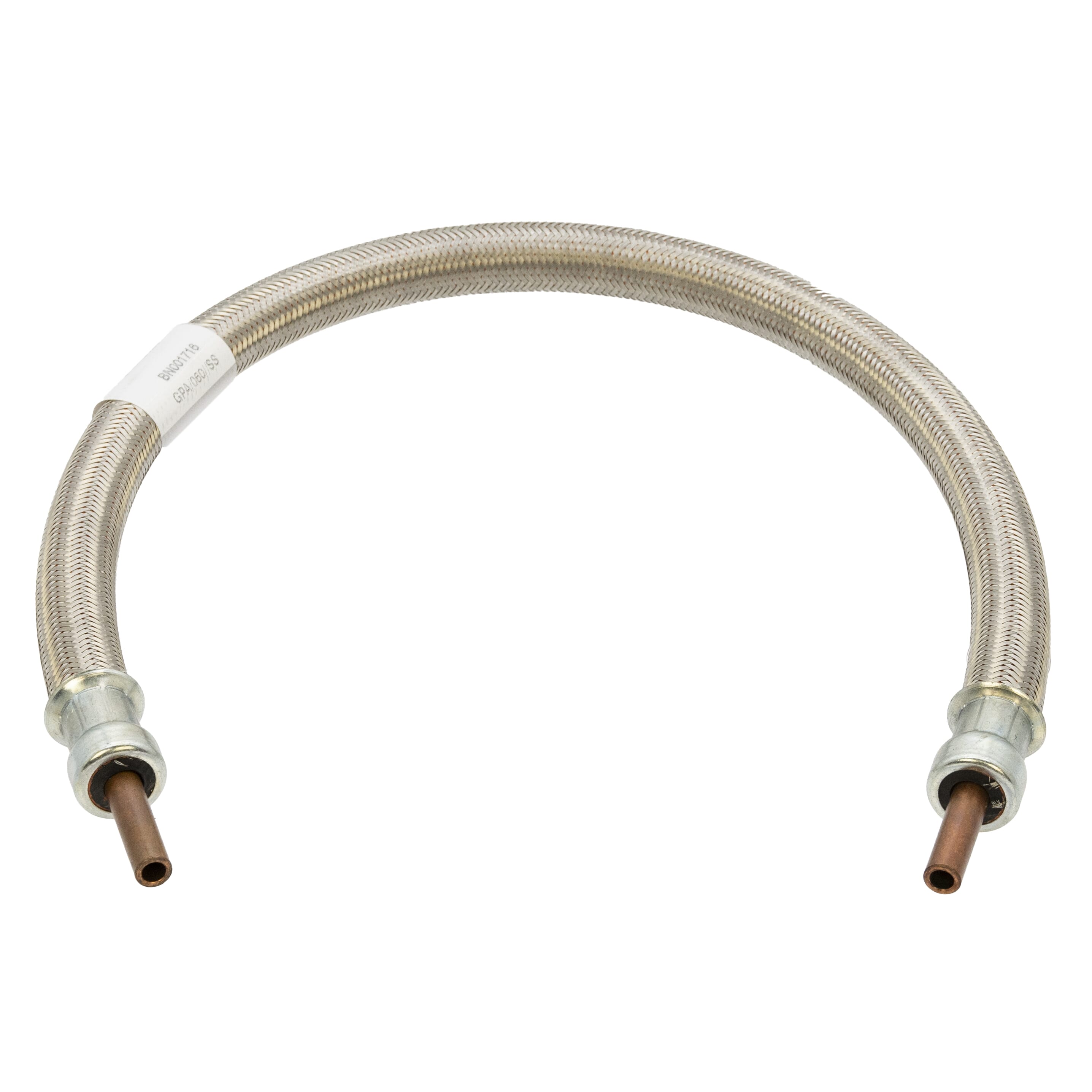 LPG Stainless Steel Overbraid Gas Hose - 10mm Copper Standpipe x 24"
