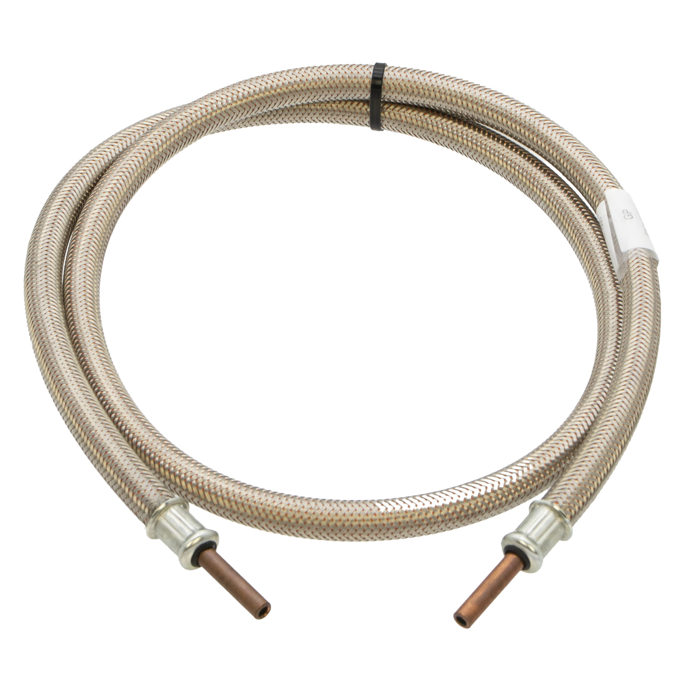 LPG Stainless Steel Overbraid Gas Hose - 8mm Copper Standpipe x 1.5M