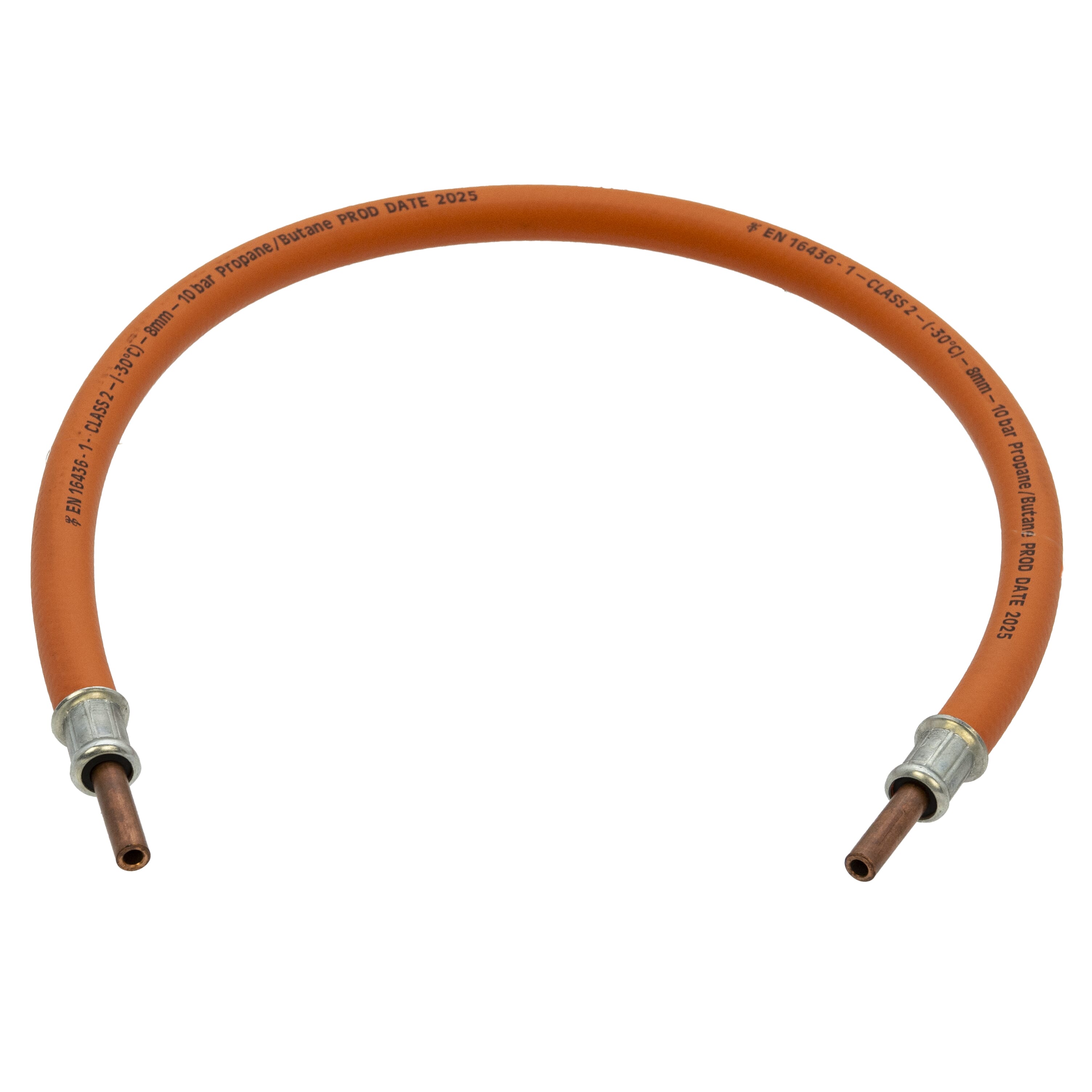 LPG High Pressure Gas Hose - 8mm Copper Standpipe x 24"