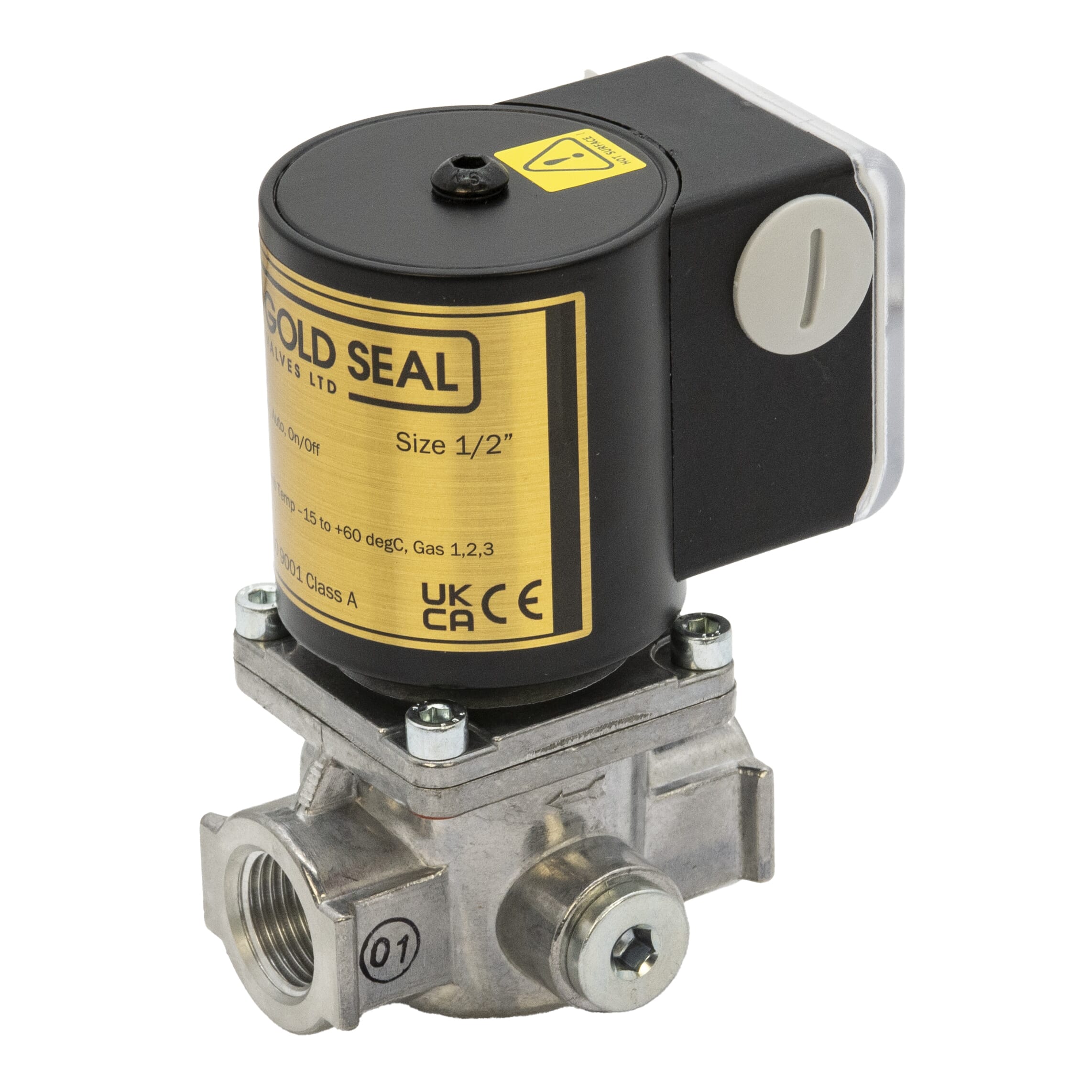 Gold Seal Gas Solenoid Shut Off Valve Auto Reset - 1/2"