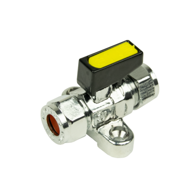 10mm x 10mm Mini Gas Ball Valve with Foot Plate Mini Gas Ball