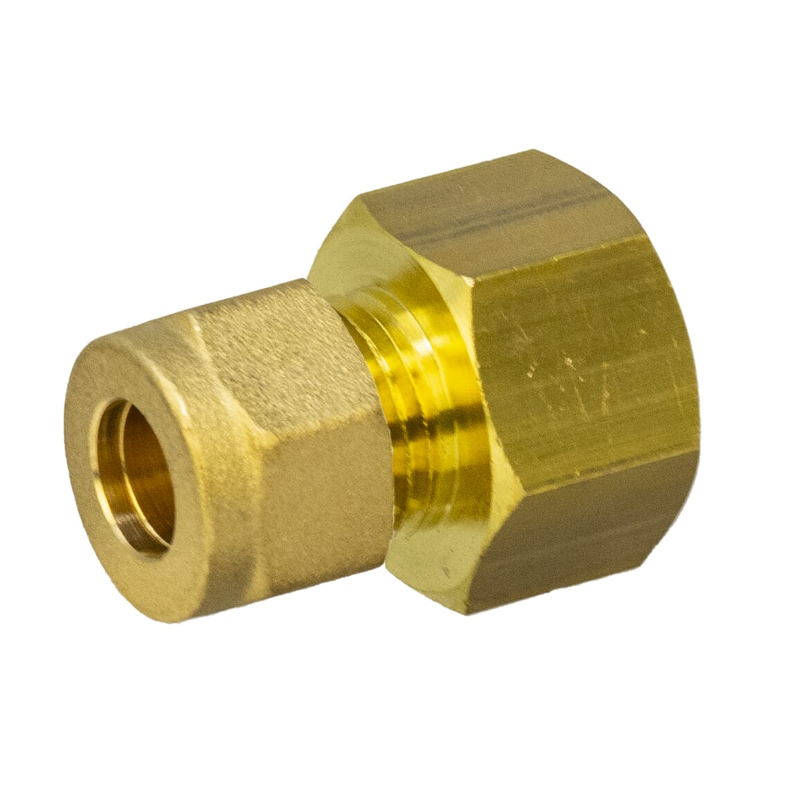 Gas Hob Brass Compression Fitting - 10mm x 1/2" BSP FM