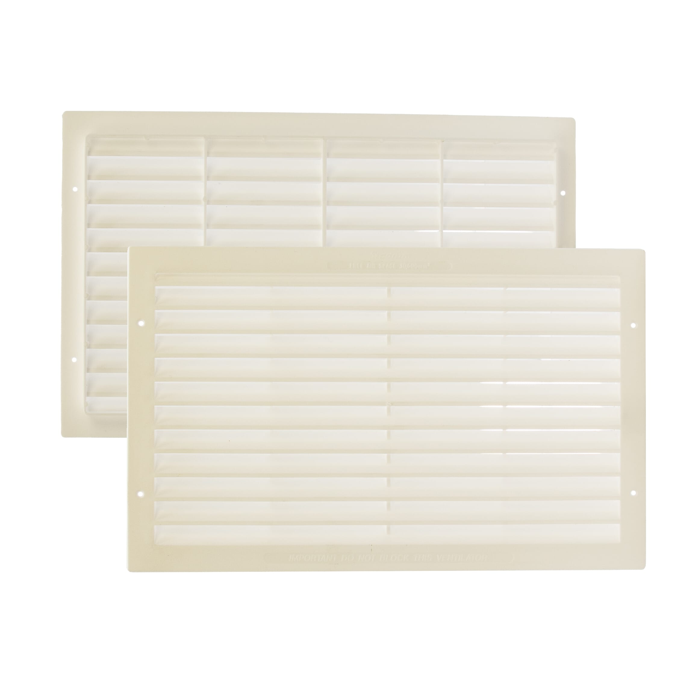 Stadium BM462/W Flush Fit Door Ventilator - Pack of 2